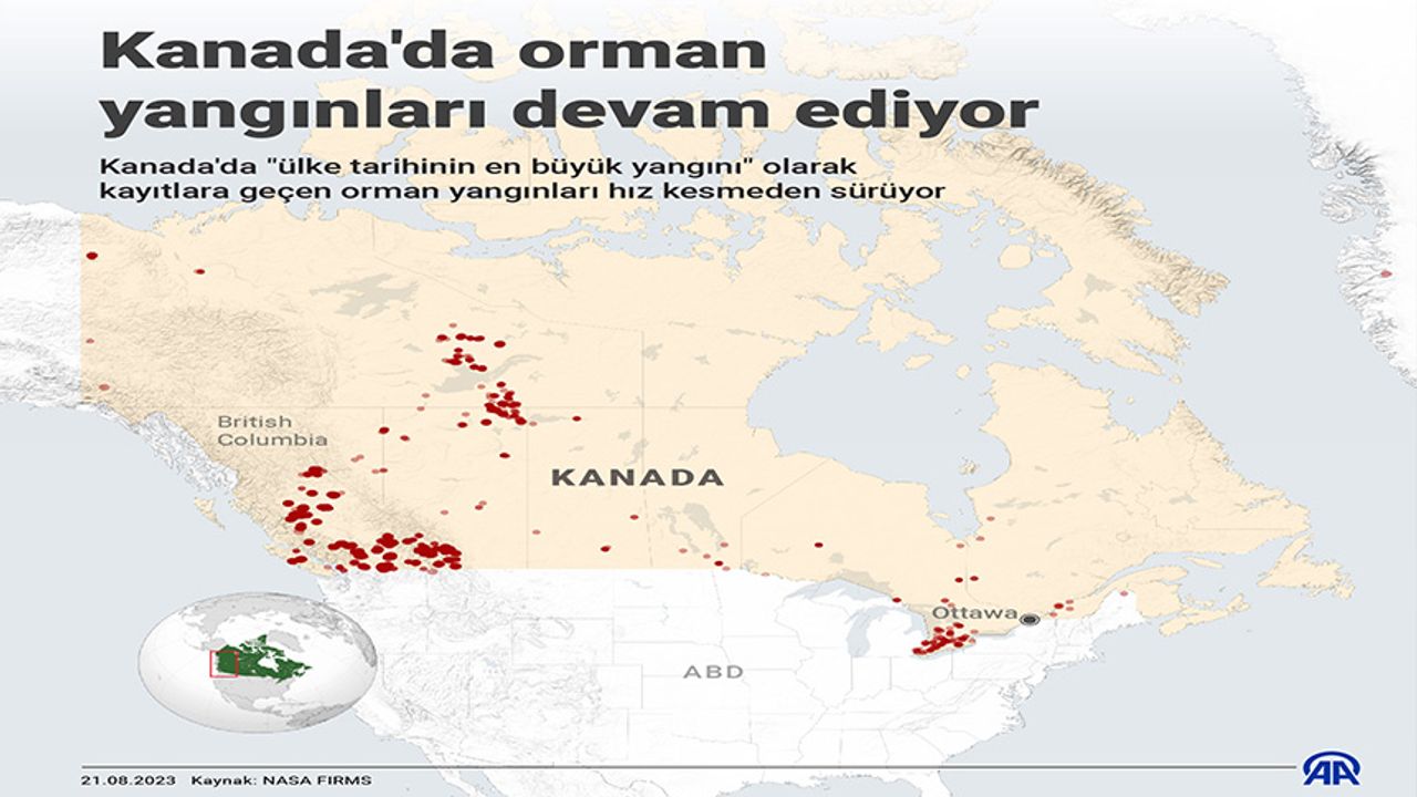 Kanada’nın Kuzeybatı Toprakları ve British Columbia eyaletleri orman