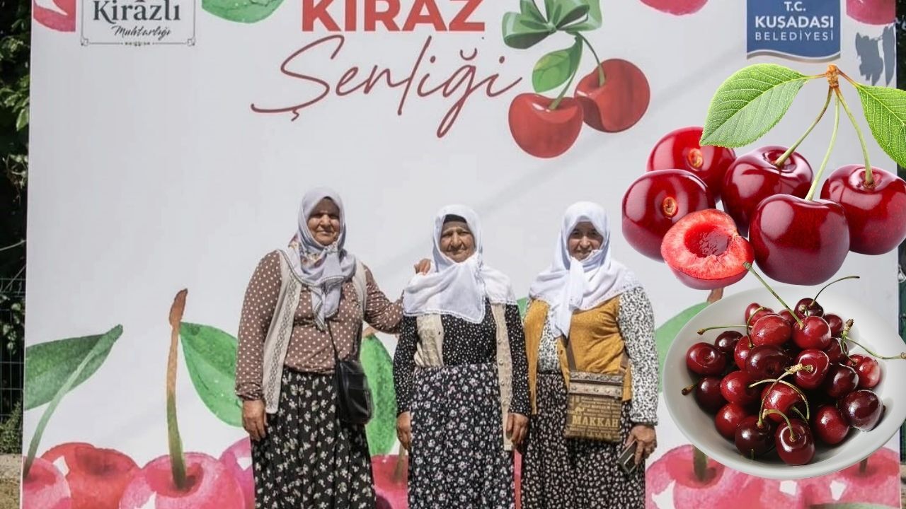Kuşadası Kiraz Şenliği'nde binlerce kişiyi ağırladı! Lezzet 