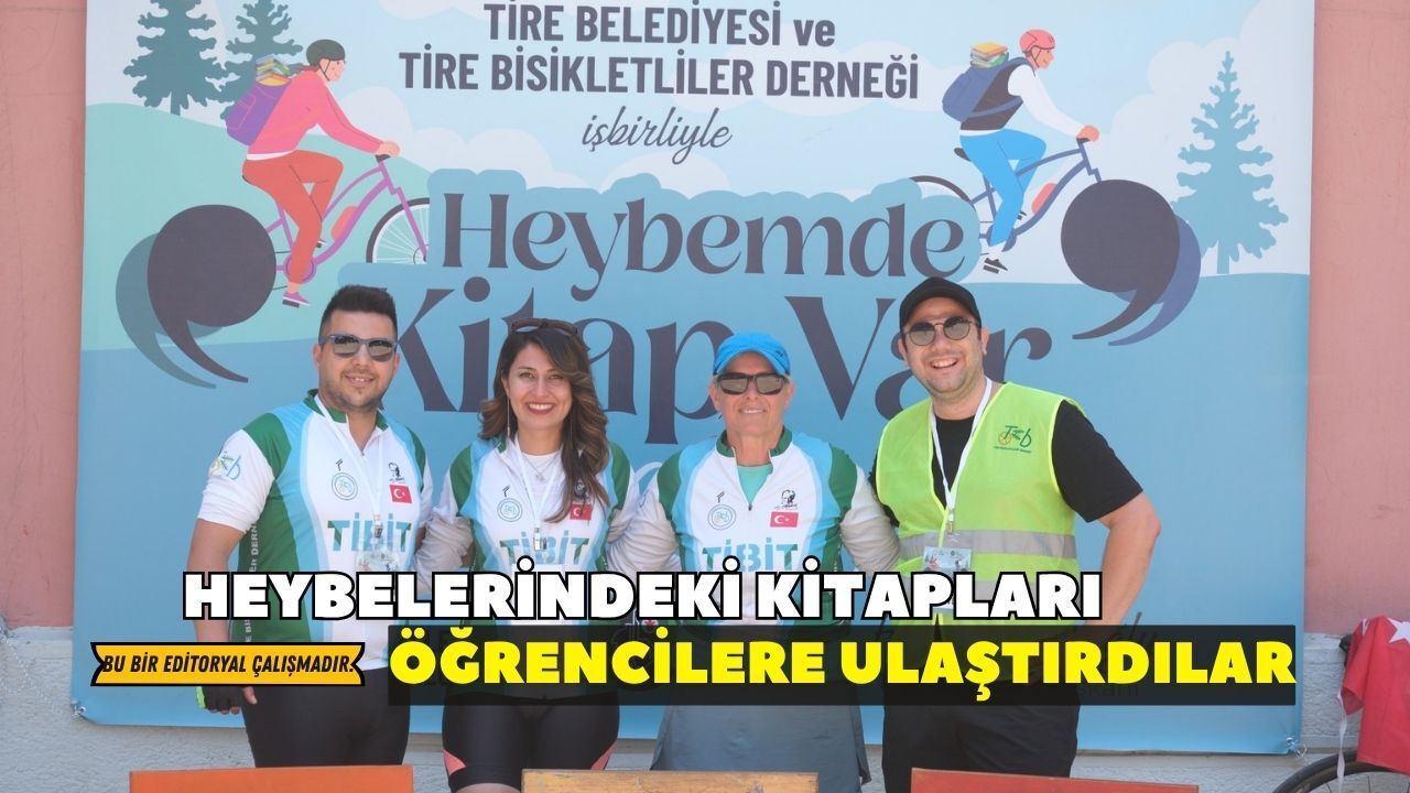 Heybelerindeki kitapları, öğrencilere ulaştırdılar