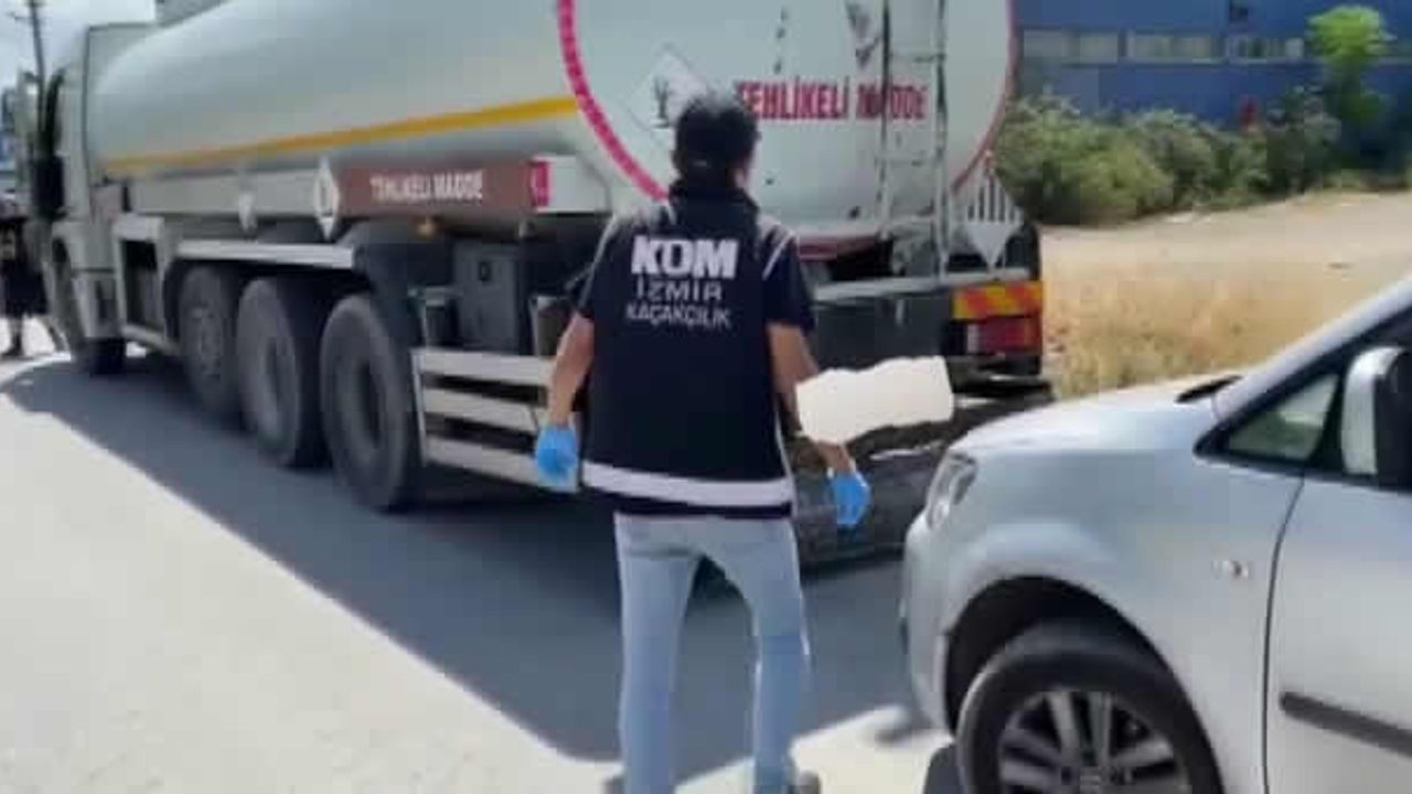 İzmir’de çevreye zararlı 23 ton karışımlı akaryakıt ele geçirildi