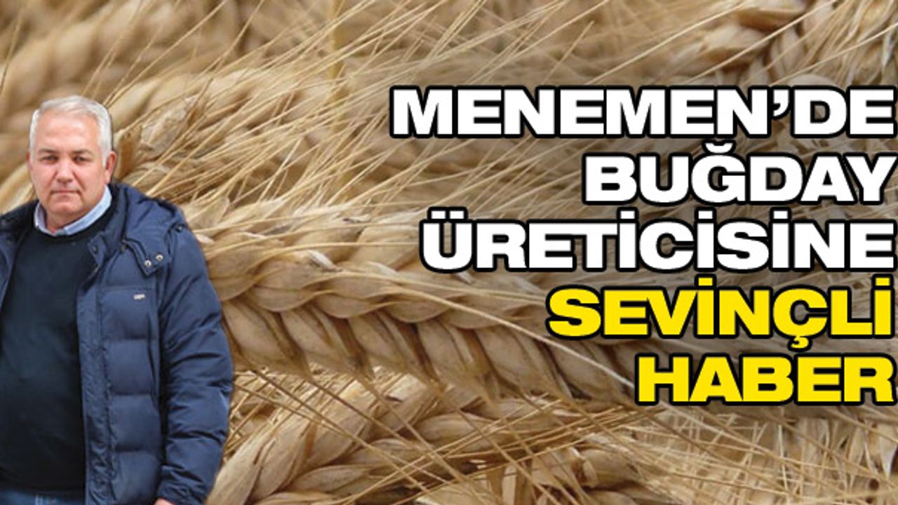 Menemen'de buğday üreticisine sevinçli haber