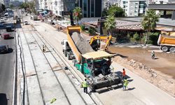 Çöken tramvay hattı tamirinde sona gelindi
