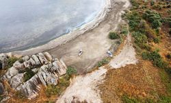 Kuş cenneti Bafa Gölü'nün suyu yaklaşık 20 metre çekildi