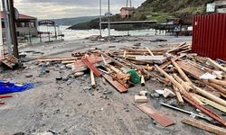 Dalgaların vurduğu Sarıyer Garipçe'deki son durum havadan görüntülendi