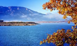 Kahramanmaraş'ta Adatepe Barajın da sonbahar manzaraları