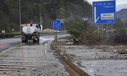 Trabzon'da dev dalgalar Karadeniz Sahil Yolu'nda ulaşımı olumsuz etkiliyor