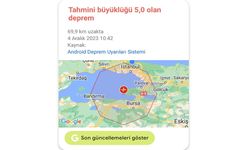 Deprem öncesinde bildirim gönderdi!