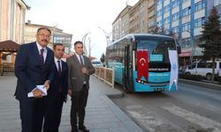 Vali Ali Çelik yeni alınan 2 toplu taşıma aracı törenine katıldı