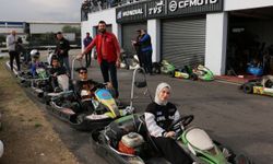 Nazilli go-kart pistinde gençler yarıştı