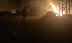 Arsuz’da çöplük alanda yangın çıktı