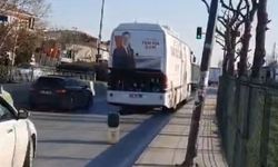 CHP yönetimindeki İstanbul’da bu kez seçim otobüsü arızalandı
