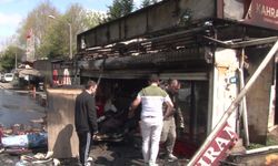 Beykoz'da büfe alev alev yandı