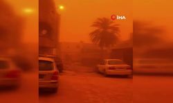 Libya'da gökyüzünün rengi turuncuya döndü