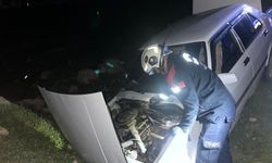 Mardin'de otomobil şarampole yuvarlandı: 2 yaralı