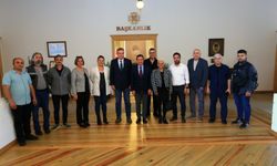 Muğla Büyükşehir Gazeteciler Derneği’nden Başkan Aras’a ‘Hayırlı olsun’ ziyareti