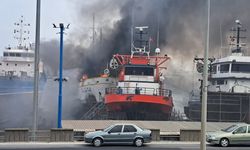Ordu Liman'ında teknede çıkan yangına müdahale sürüyor