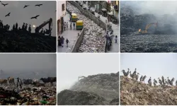 Hindistan'da "çöp dağındaki" yangının ardından dumanlar başkenti etkisi altına aldı