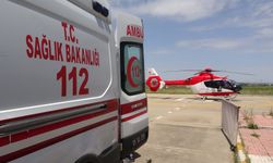 Ambulans helikopter, kaynar süt kazanına düşen çocuk için havalandı