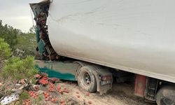 Afyonkarahisar’da domates yüklü TIR ile kamyonet çarpıştı: 2 yaralı