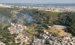 Bornova’da korkutan yandın: Havadan ve karadan müdahale!