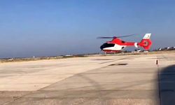 Diyabet ve preklempsi hastası gebe kadın için ambulans helikopter havalandı