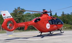 Kafasına harç makinesi demiri çarptı yardımına ambulans helikopter yetişti