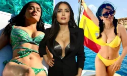 Salma Hayek'in bikinili pozları baş döndürdü!