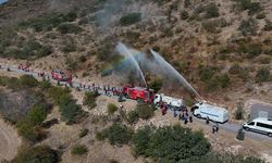 Dağ yangını korkuttu! Gerçeğini aratmayan yangın tatbikatı