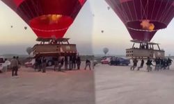 Aşk Vadisi'nde ilginç bir kaza| Sıcak hava balonu tomobile çarptı| O anlar kameraya yansıdı...