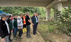 Trabzon Valisi Yıldırım, taşkın ve heyelan incelemelerinde bulundu