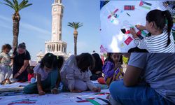 İzmir'deki çocuklar, Gazze'deki eşit yaşama hakları için resim çizdi