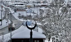 Karadeniz köyü kara büründü: Kar içinde kaldı büyüleyici manzaralar oluştu