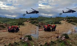 Kaza yapan Motokrosçu askeri helikopterle hastaneye kaldırıldı