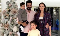 Fahriye Evcen ve Burak Özçivit yılbaşını aile fotoğrafıyla karşıladı