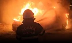 Annesine ait aracı ateşe verdi! Polis tarafından gözaltına alındı