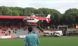 Ödemiş’te futbol maçı durduruldu: Hava ambulansı acil iniş yaptı