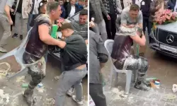 Bu düğünde olanlar pes dedirtti! Damada un, süt ve mayonez banyosu