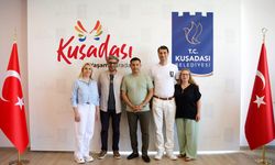 Gazeteciler Barış Terkoğlu ve Barış Pehlivan'dan Başkan Ömer Günel’e ziyaret