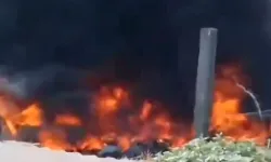 Çöpler alev aldı, mahalle savaş alanına döndü!