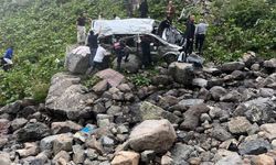 Turistleri taşıyan minibüs uçuruma yuvarlandı: Ölü ve yaralılar var