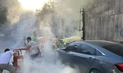 Konak'ta İzelman otoparkında korkutan yangın: 1 şüpheli gözaltında