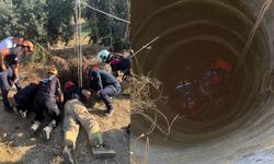 Tire’de 20 metrelik beton kuyuda korku dolu dakikalar! Düşen adam sağ çıkarıldı