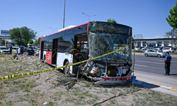 Ankara'da otobüs kaza yaptı: 1 ölü, 9 yaralı