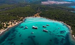 Çocuklu ailelerin güvenle tercih ettiği sığ denizi var! Çam ormanlarıyla çevrili bu koyda doğayla baş başa tatil keyfi