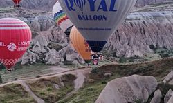 Kapadokya'da balonlar milli takıma destek için uçtu