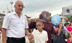 Umut dolu kutlama: Nuh Emir için gökyüzüne balonlar bırakıldı