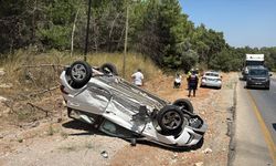Bodrum'da feci çarpışma! Otomobil takla attı