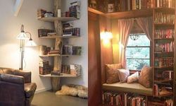 Evde Ilık Kahve ve Kitap Köşesi Tasarımı
