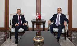 KKTC Başbakanı Ünal Üstel Ankara’da! Hakan Fidan ile görüştü