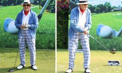 96 yaşındaki Rahmi Koç golf sahasında dikkat çekti! Tarzı ve formuyla gündem oldu